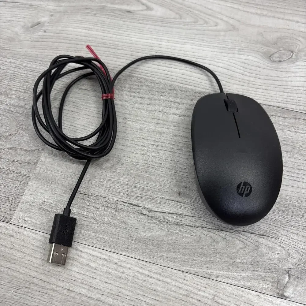 HP 125 Wired Mouse Black - Model TPA-P001M - USB Optical Mouse